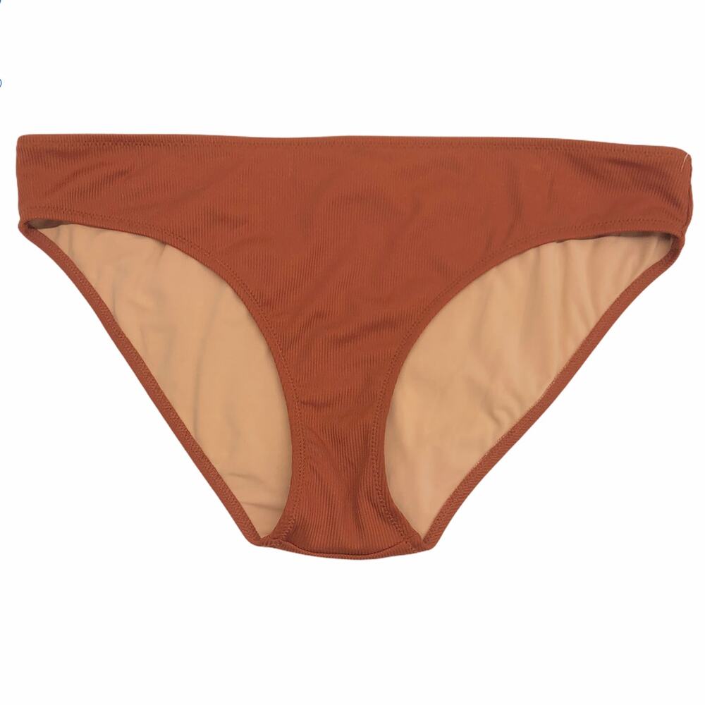 Madewell Textured Brown Bikini Bottom XL